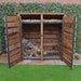 Hambleton 6ft brown slatted doors