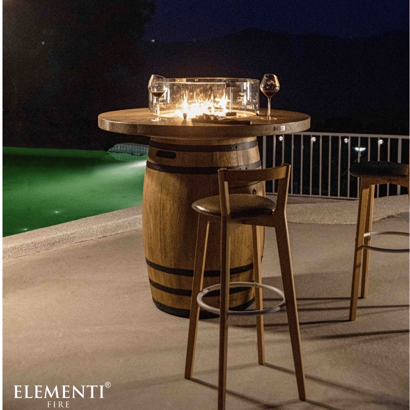 Elementi Tuscany Barrel Fire Table