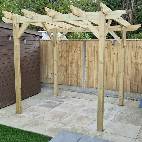 Light Green Garden Pergola 1.8 with fence