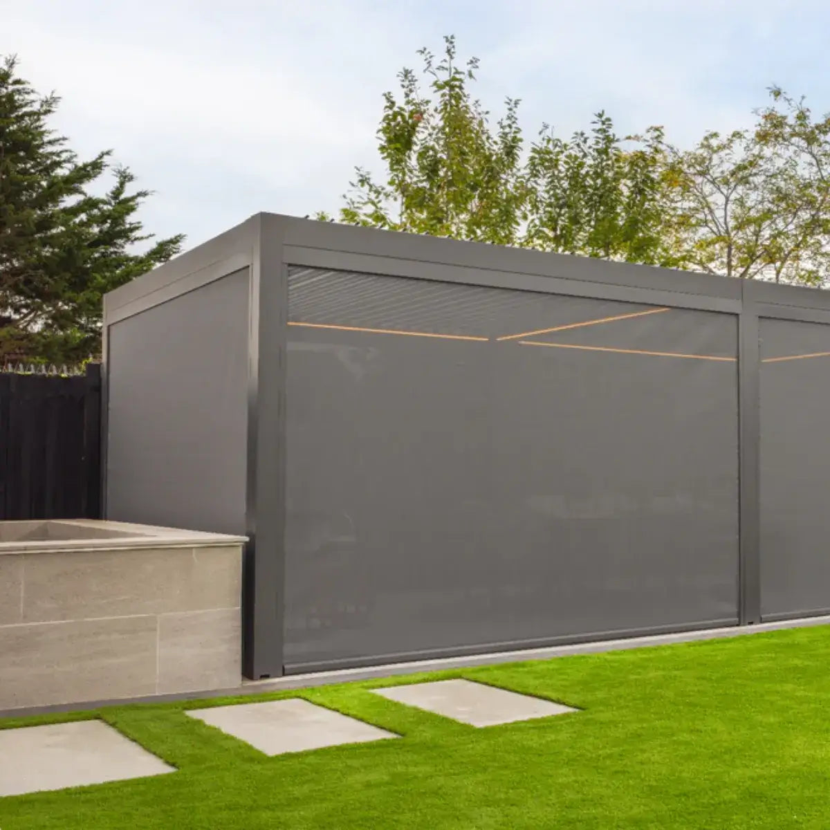 Luxe Electric Louvered Roof LED Aluminium Pergola