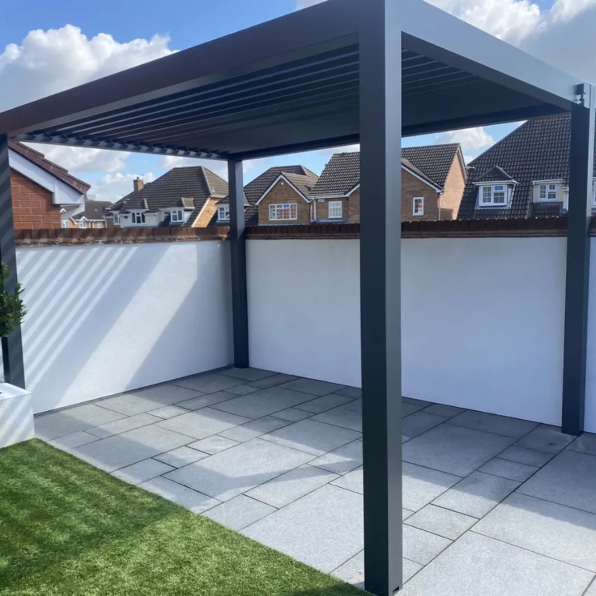 Luxe Manual Louvered Roof LED Aluminium Pergola