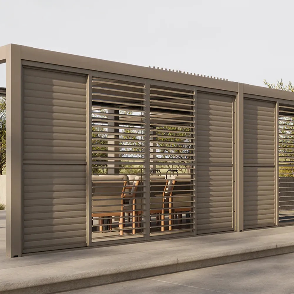 Suns Lifestyle Luxe Pergola Louvered Side Walls