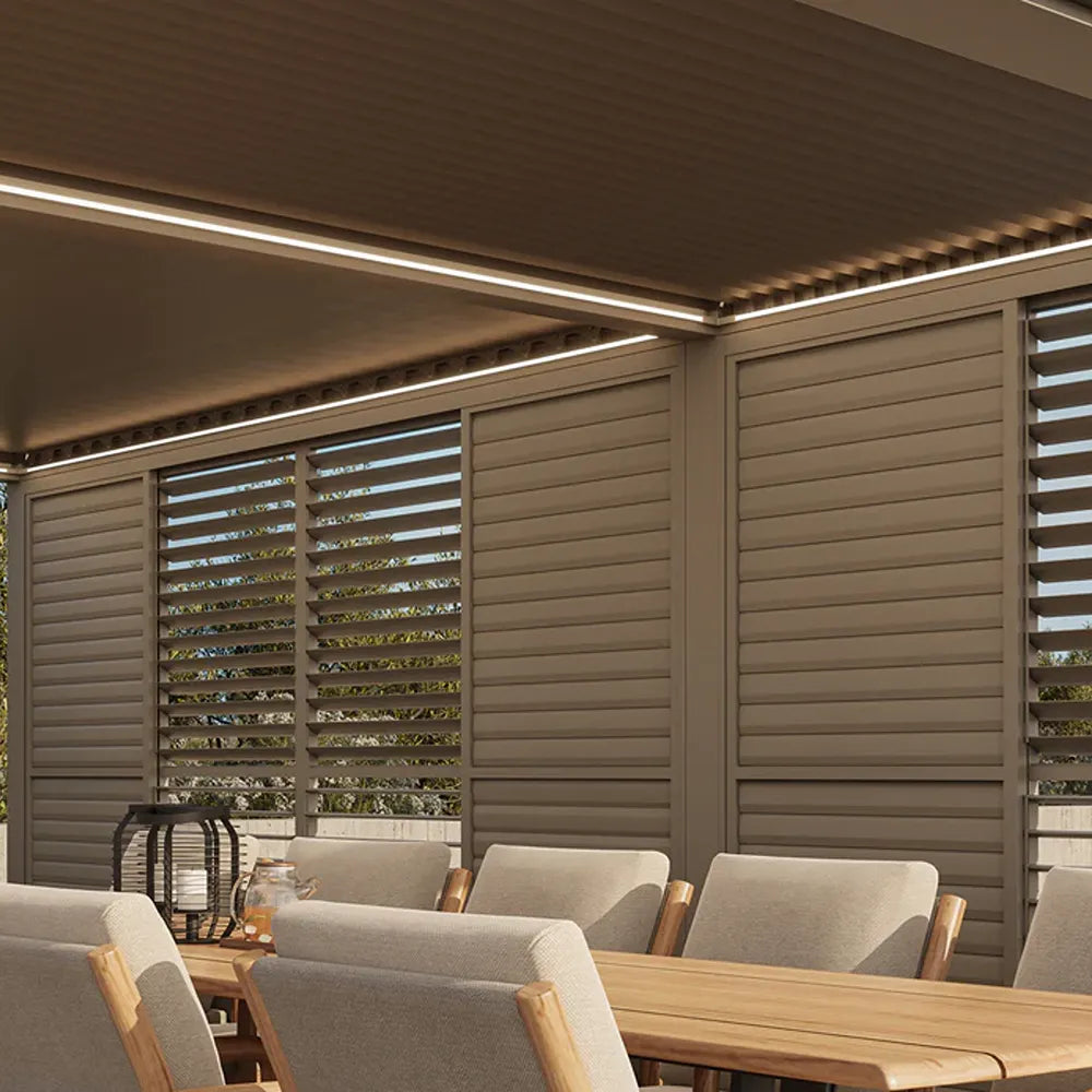 Suns Lifestyle Luxe Pergola Louvered Side Walls