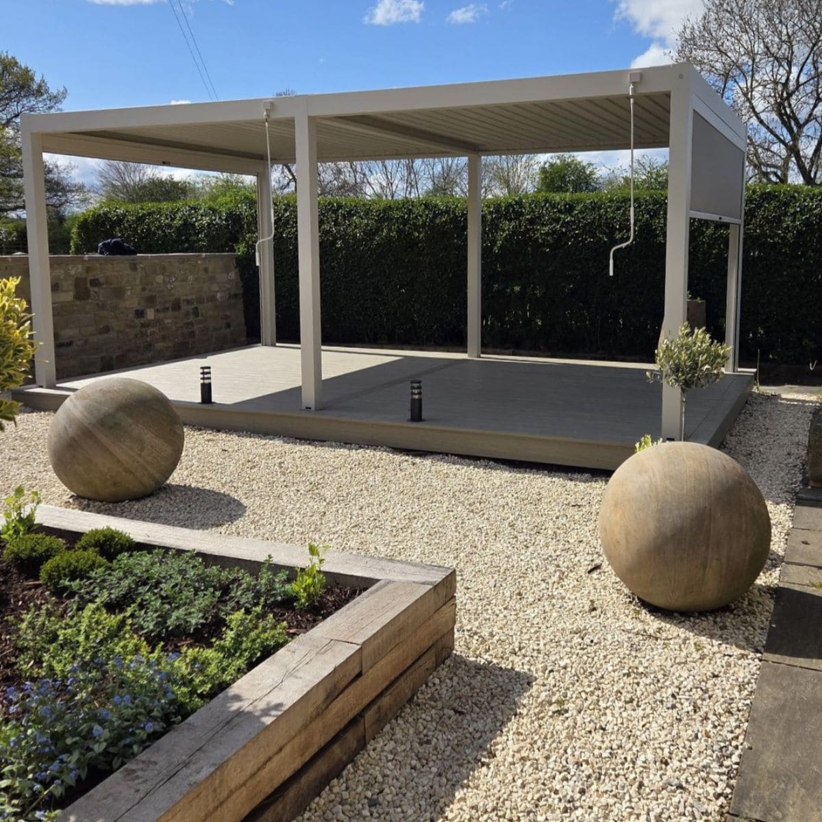 Luxe Manual Louvered Roof LED Aluminium Pergola