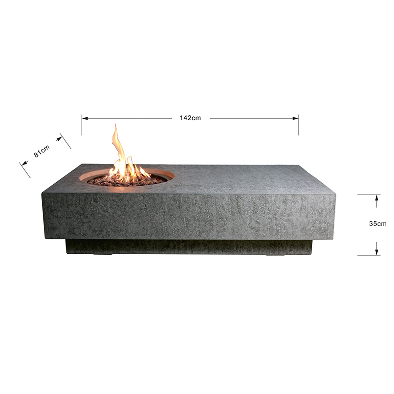 Elementi Metropolis Fire Pit Table