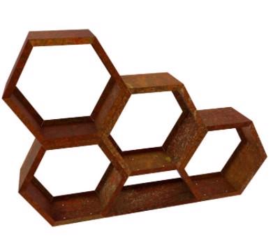Mevus Linkable Connectors Corten Steel Wood Storage