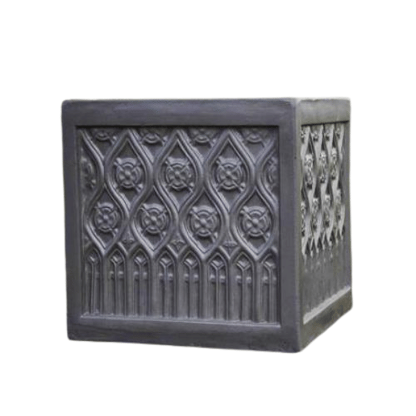 Clayfibre Moroccan Cube Planter   Silver