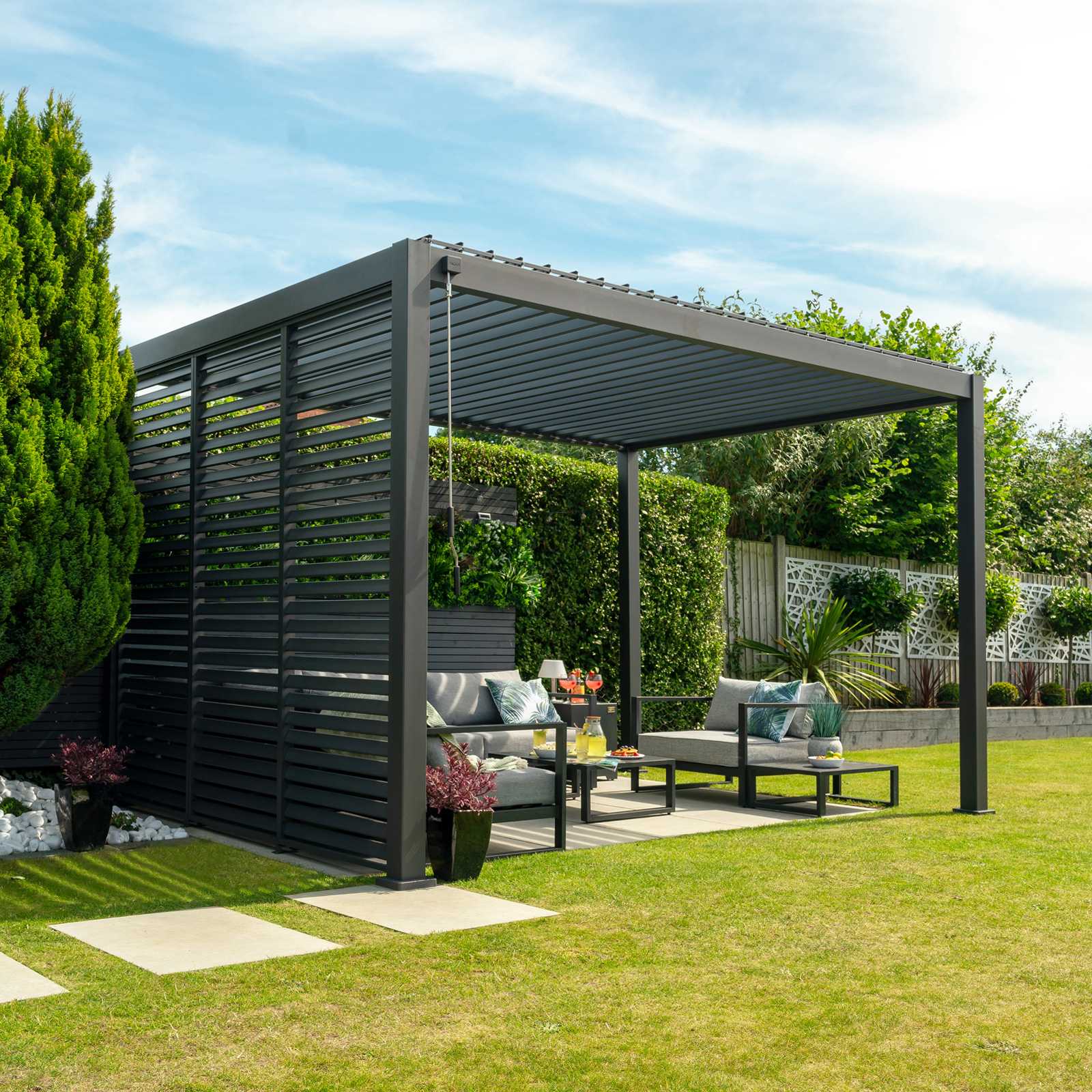 Nova Titan Aluminium Pergola - Grey