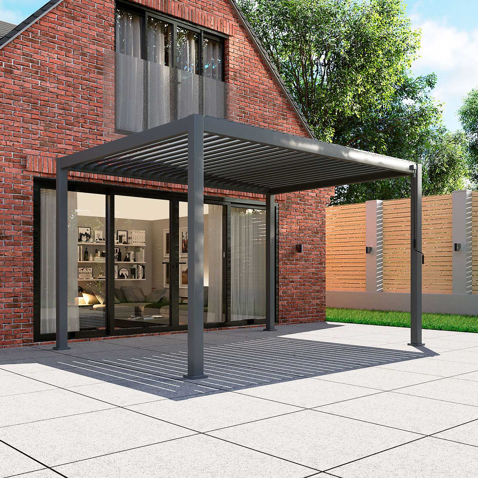 Nova Titan Aluminium Pergola - Grey