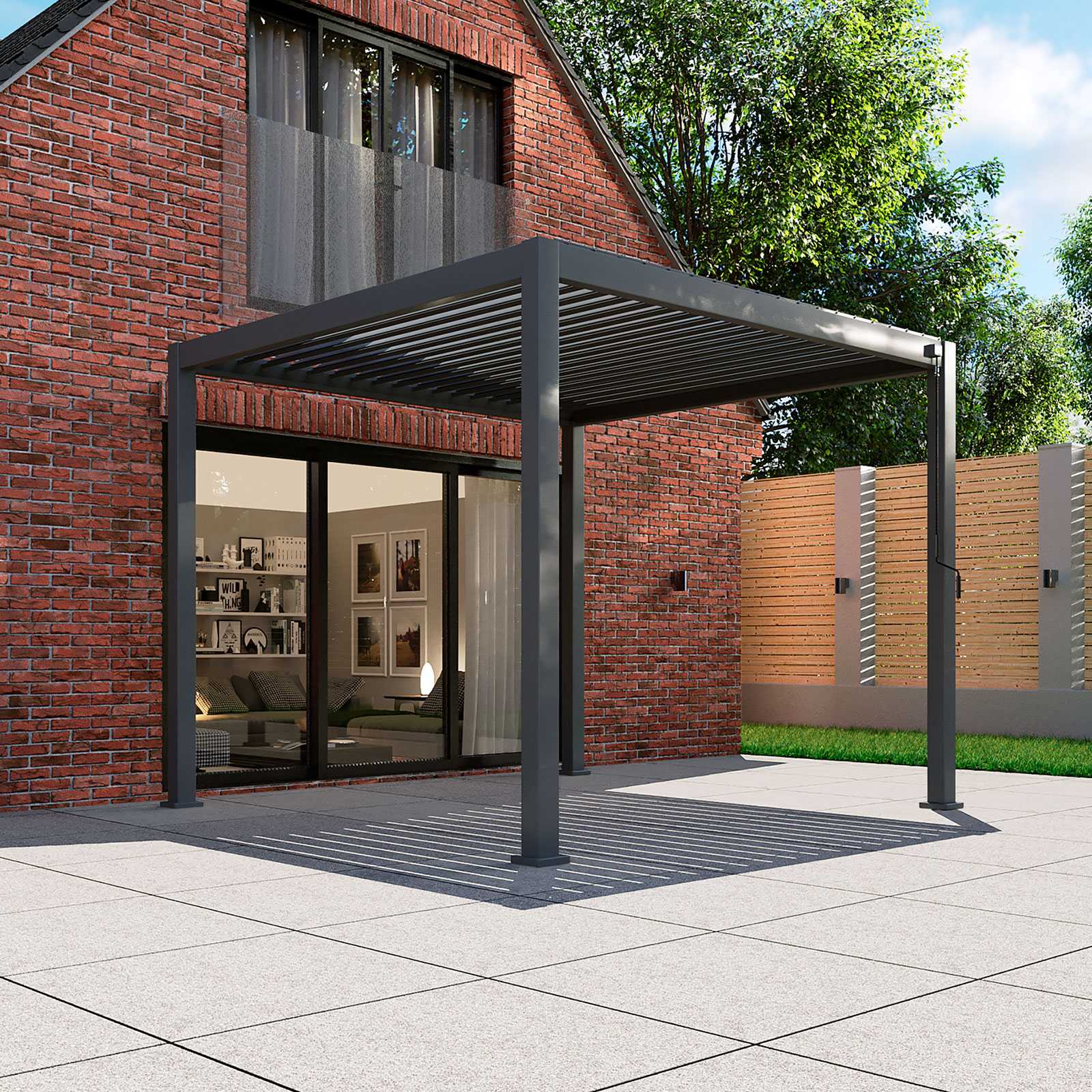 Nova Titan Aluminium Pergola - Grey