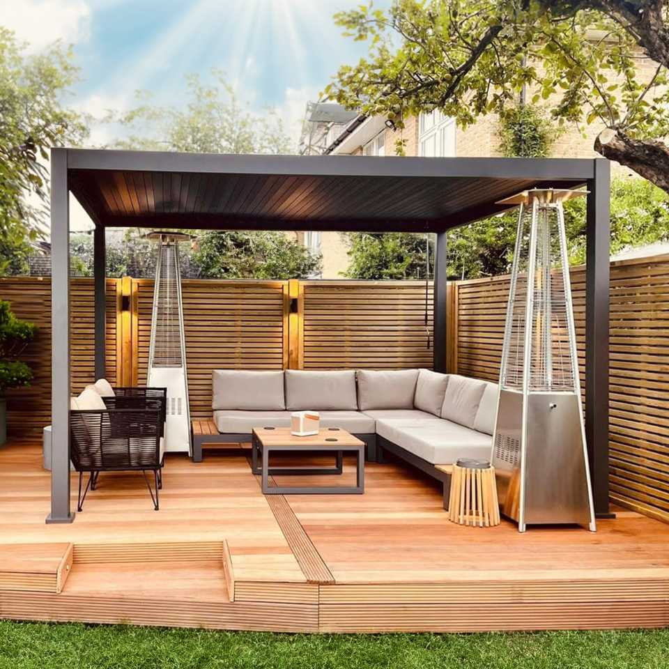 Nova Titan Aluminium Pergola - Grey