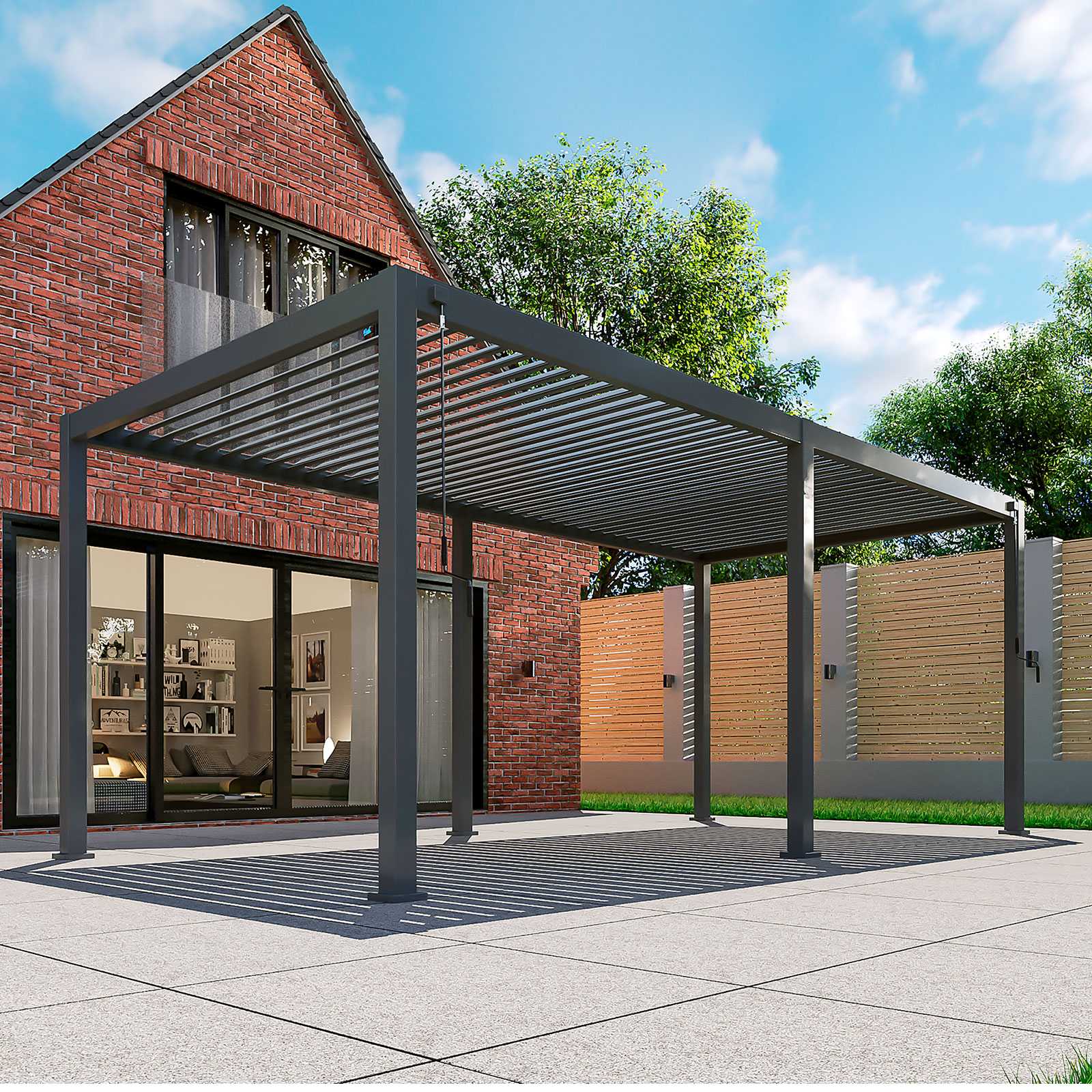 Nova Titan Aluminium Pergola - Grey