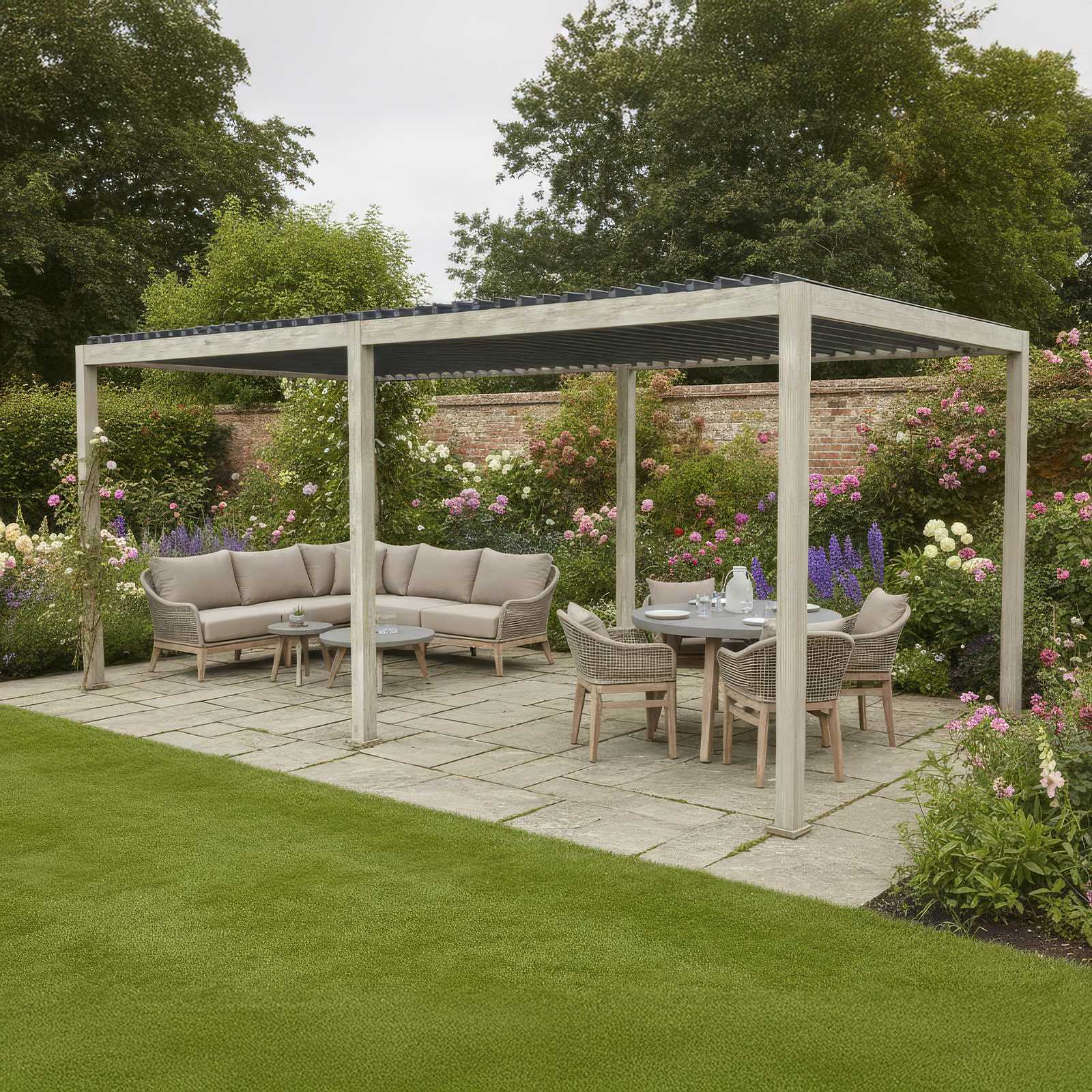 Nova Titan Pergola - Wood Look