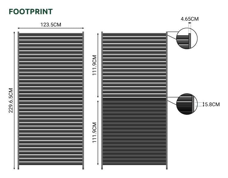 Side Wall With Adjustable Louvres - Nova Titan