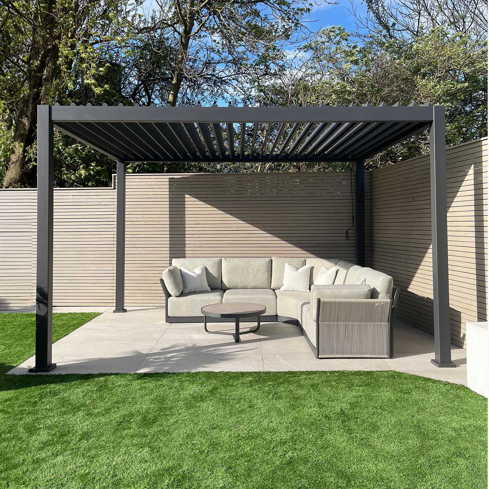 Nova Titan Aluminium Pergola - Grey