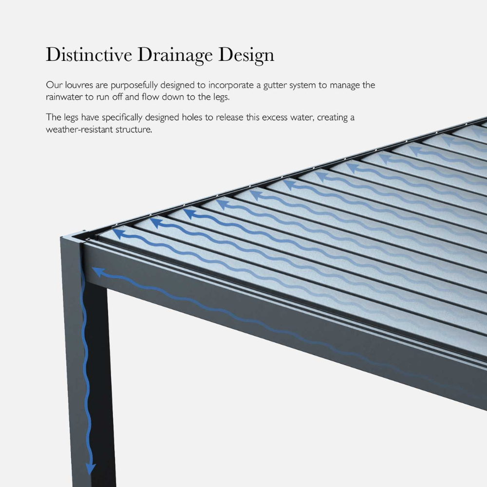 Nova - Titan Aluminium Pergola - 3m Square