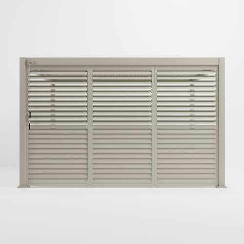 Side Wall With Adjustable Louvres - Nova Titan