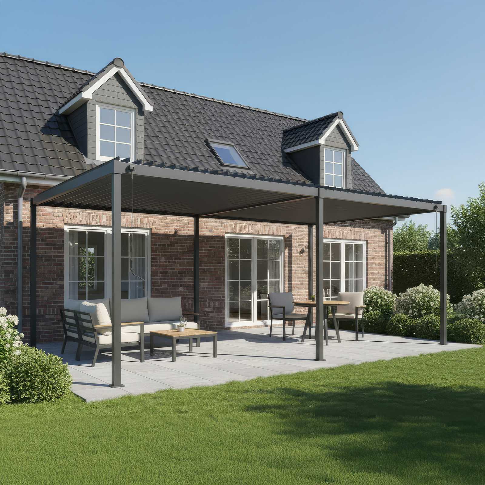 Nova Shadow Luna Pergola in Grey