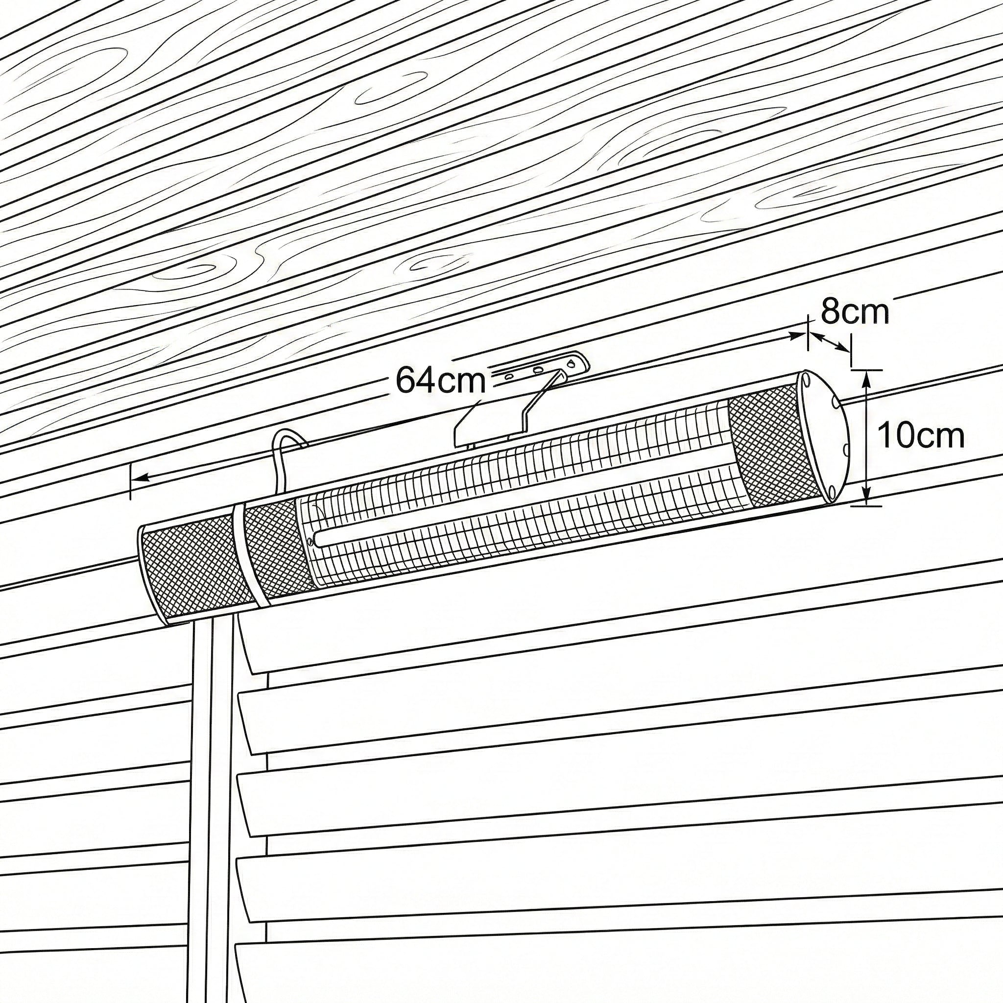 Hestia 2kW Infrared Pergola Heater