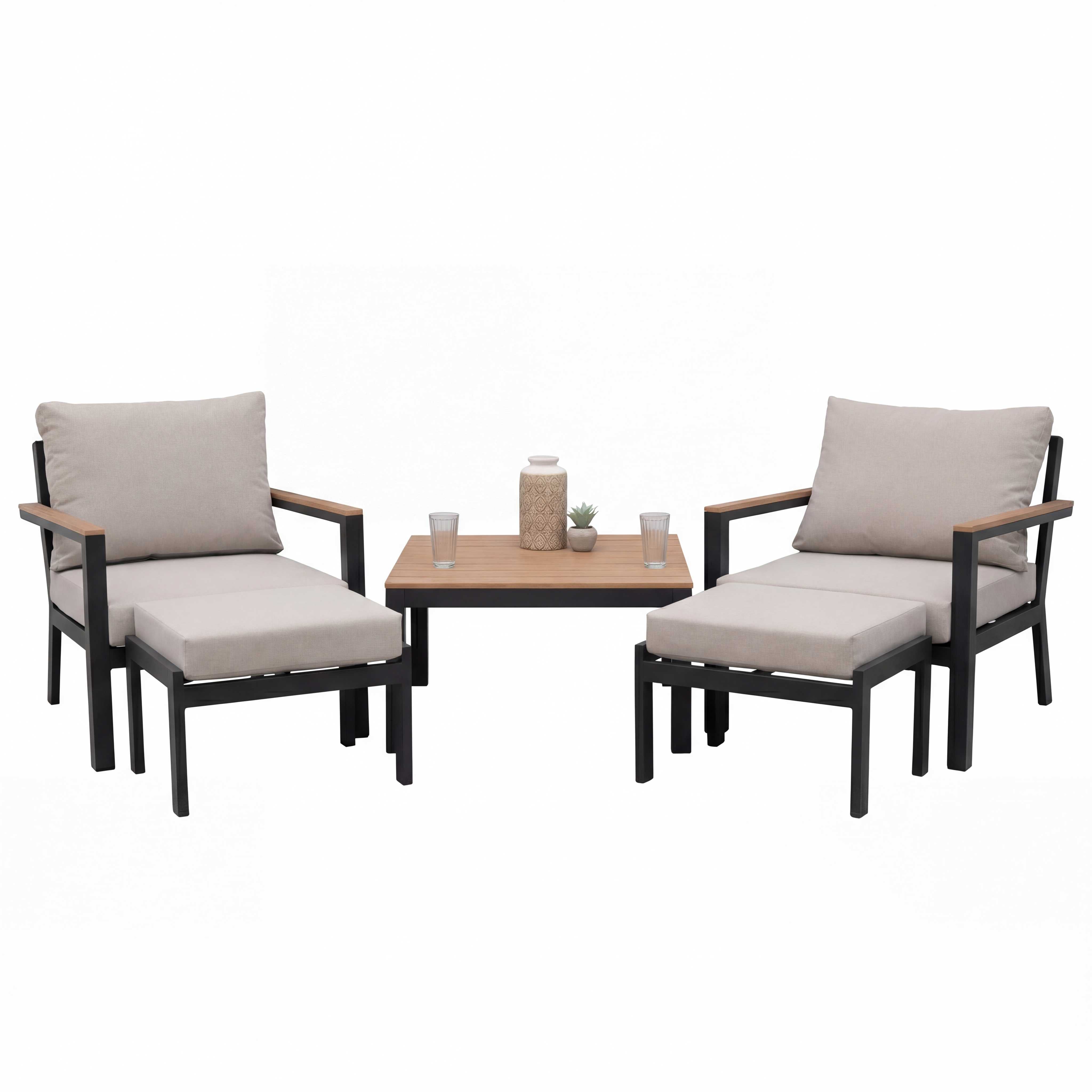 Nova - Heidi 5pc Lounging Set with Square Side Table