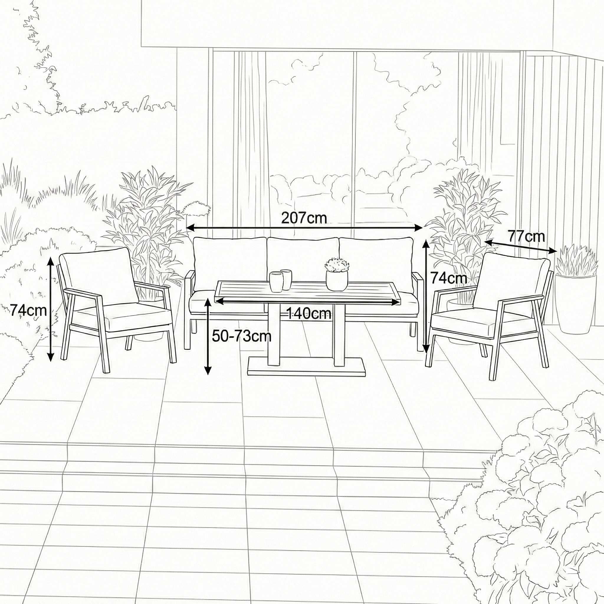 Nova Eleanor side table outdoor