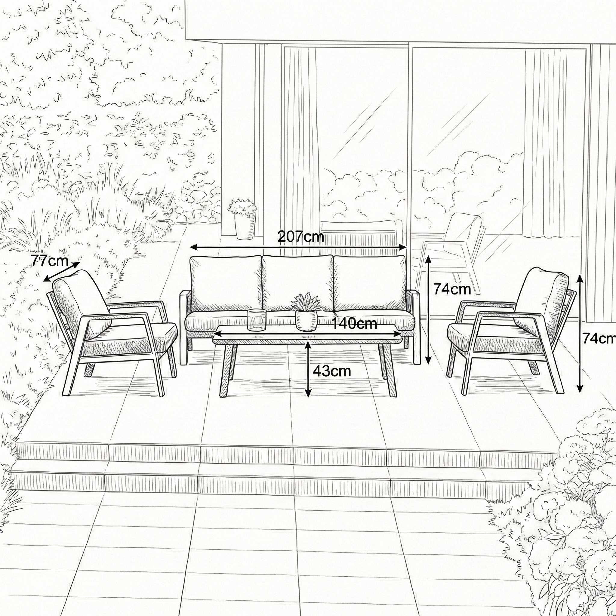 Nova outdoor furniture detail cushions