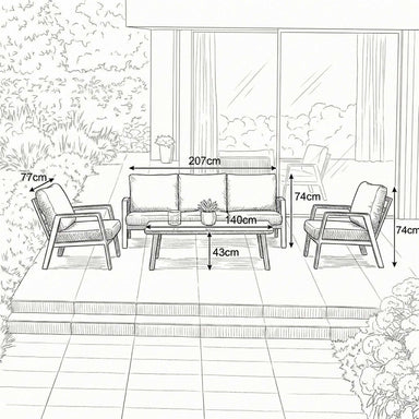 Nova outdoor furniture detail cushions