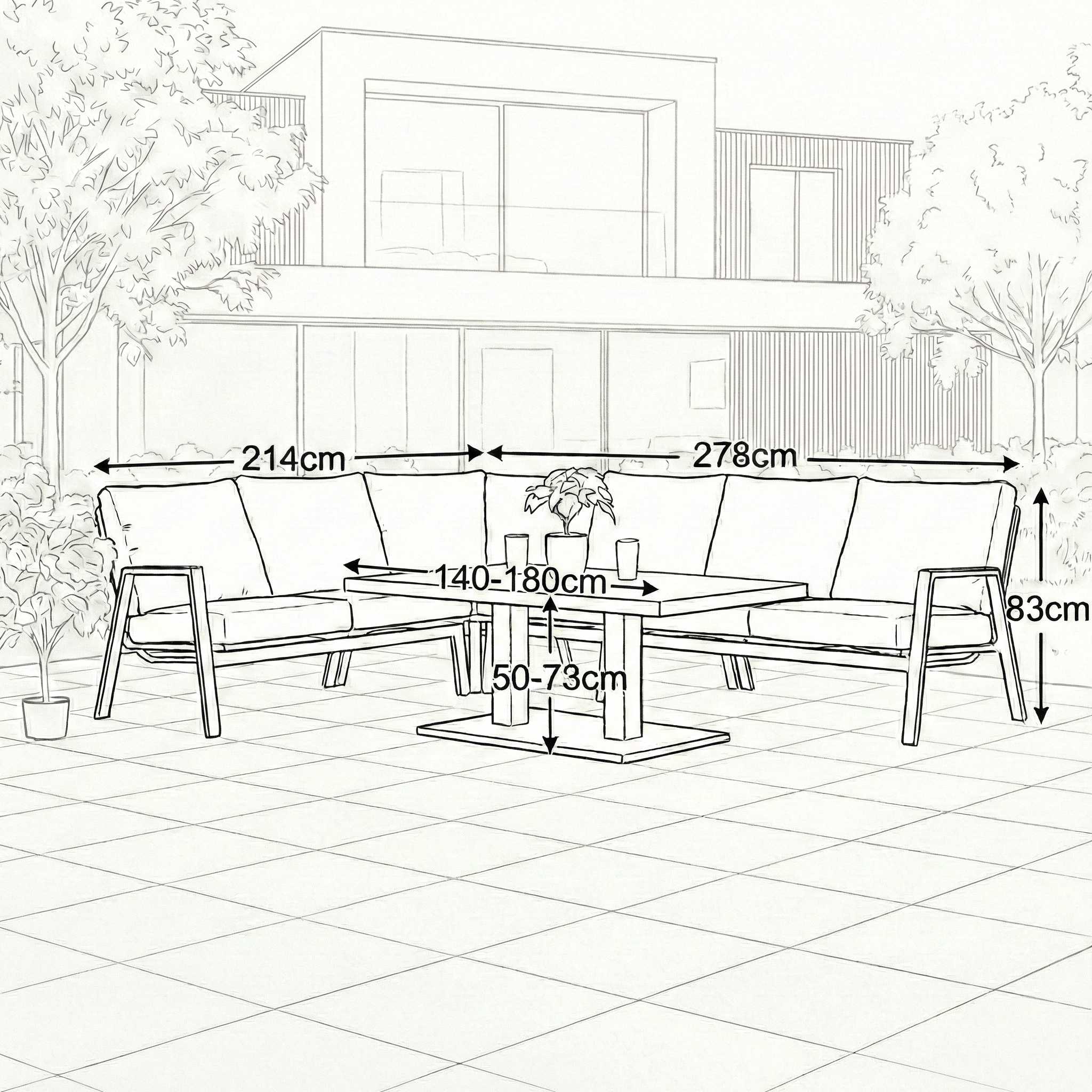 Nova reclining chair outdoor layout