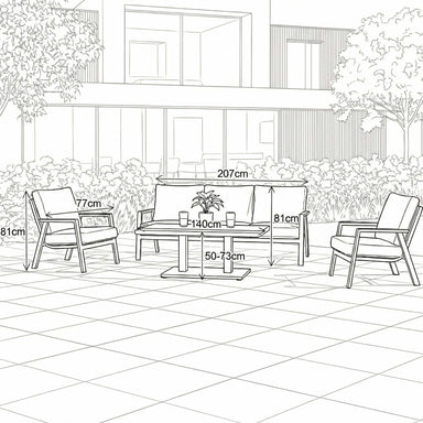 Nova reclining chair outdoor layout