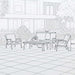 Nova outdoor seating set garden layout