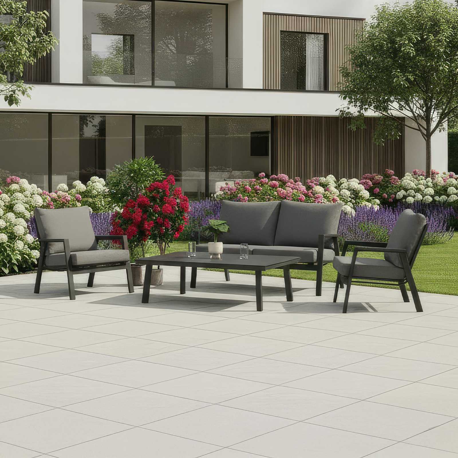 Nova outdoor seating set garden layout
