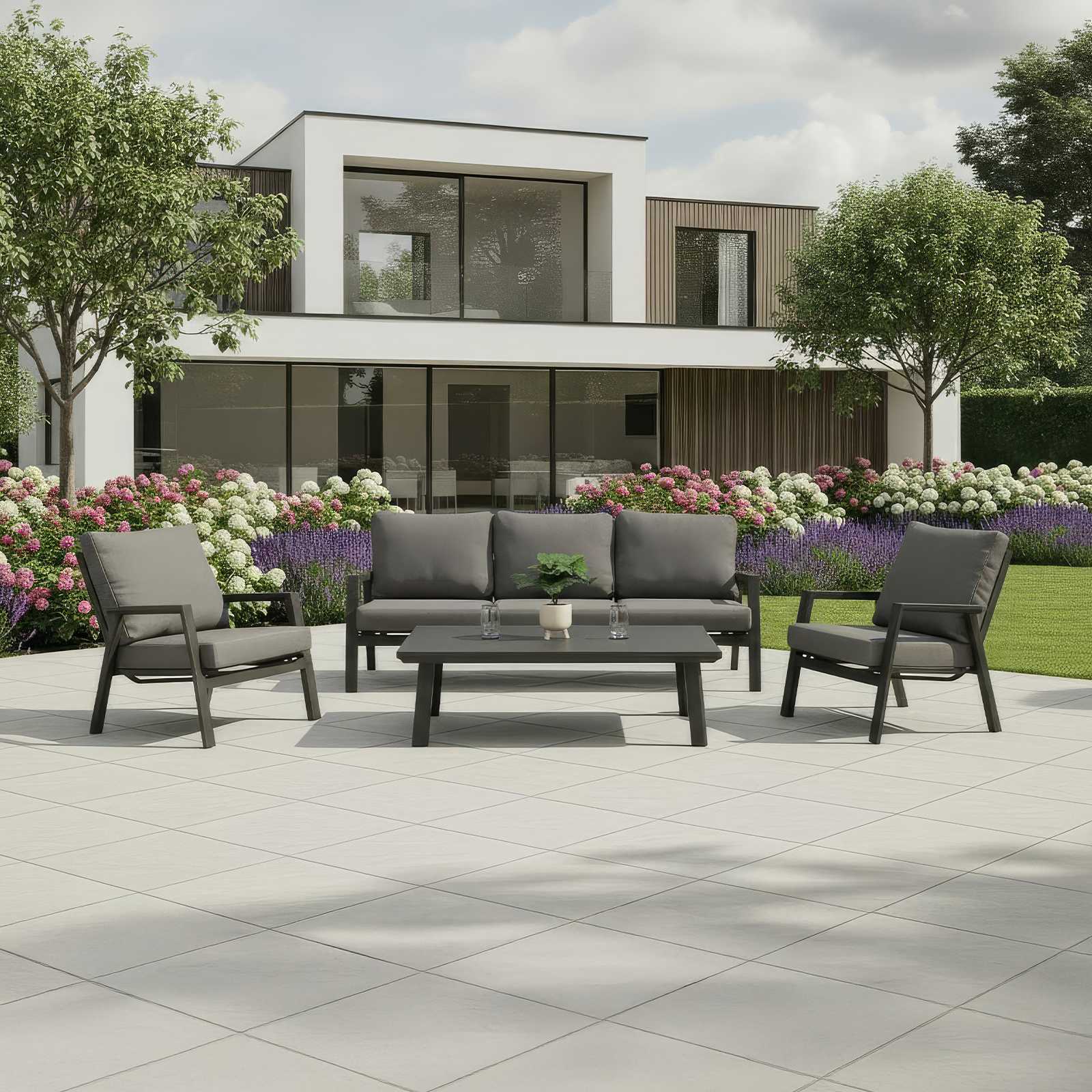 Nova outdoor seating set garden layout