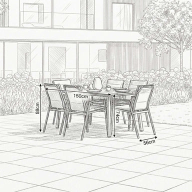 Nova outdoor seating set garden layout