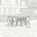Nova outdoor seating set garden layout