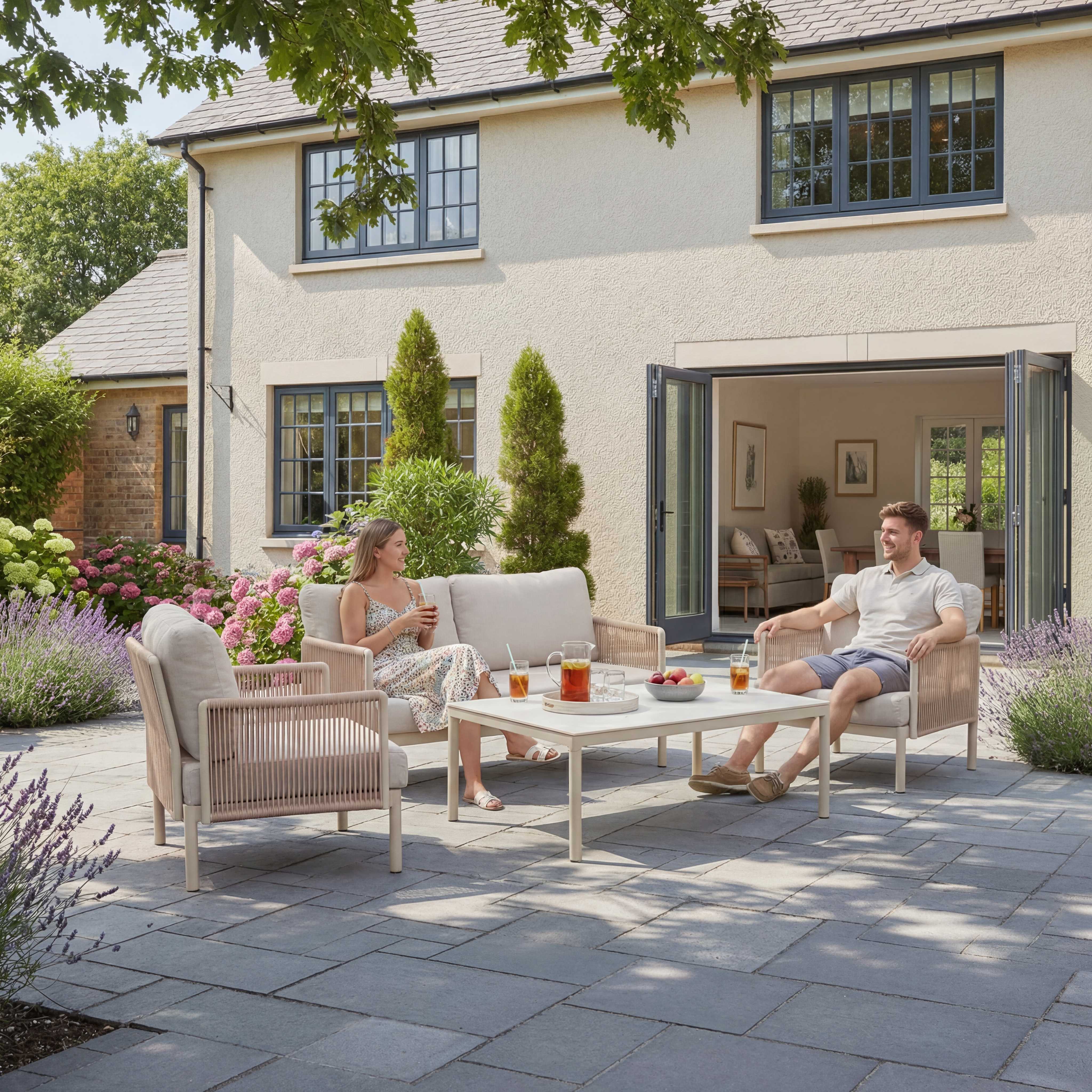 Nova outdoor seating set garden layout