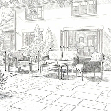 Nova outdoor seating set garden layout