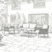 Nova outdoor seating set garden layout