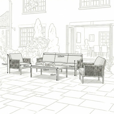 Nova outdoor seating set garden layout
