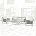 Nova outdoor seating set garden layout