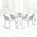 Nova garden seating set side angle