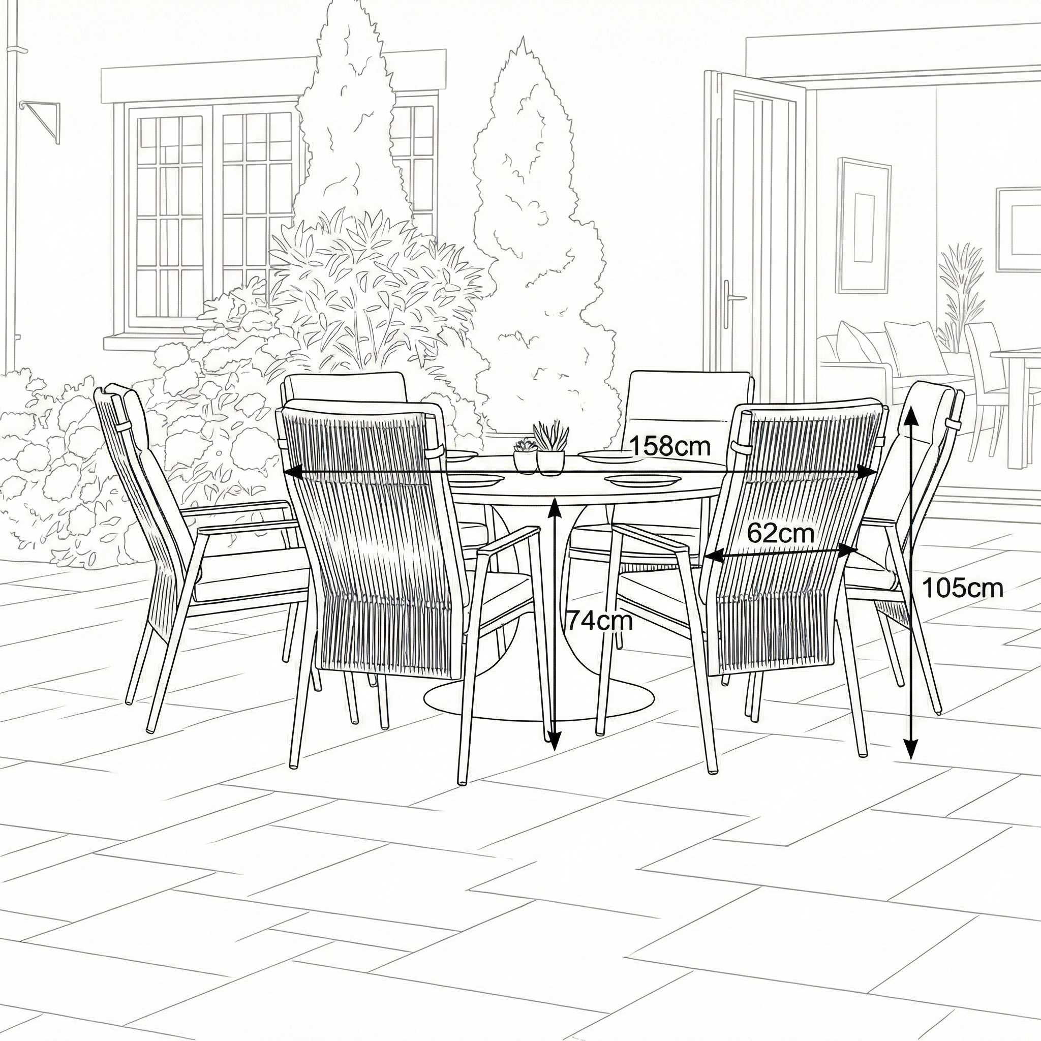 Nova outdoor seating set main product