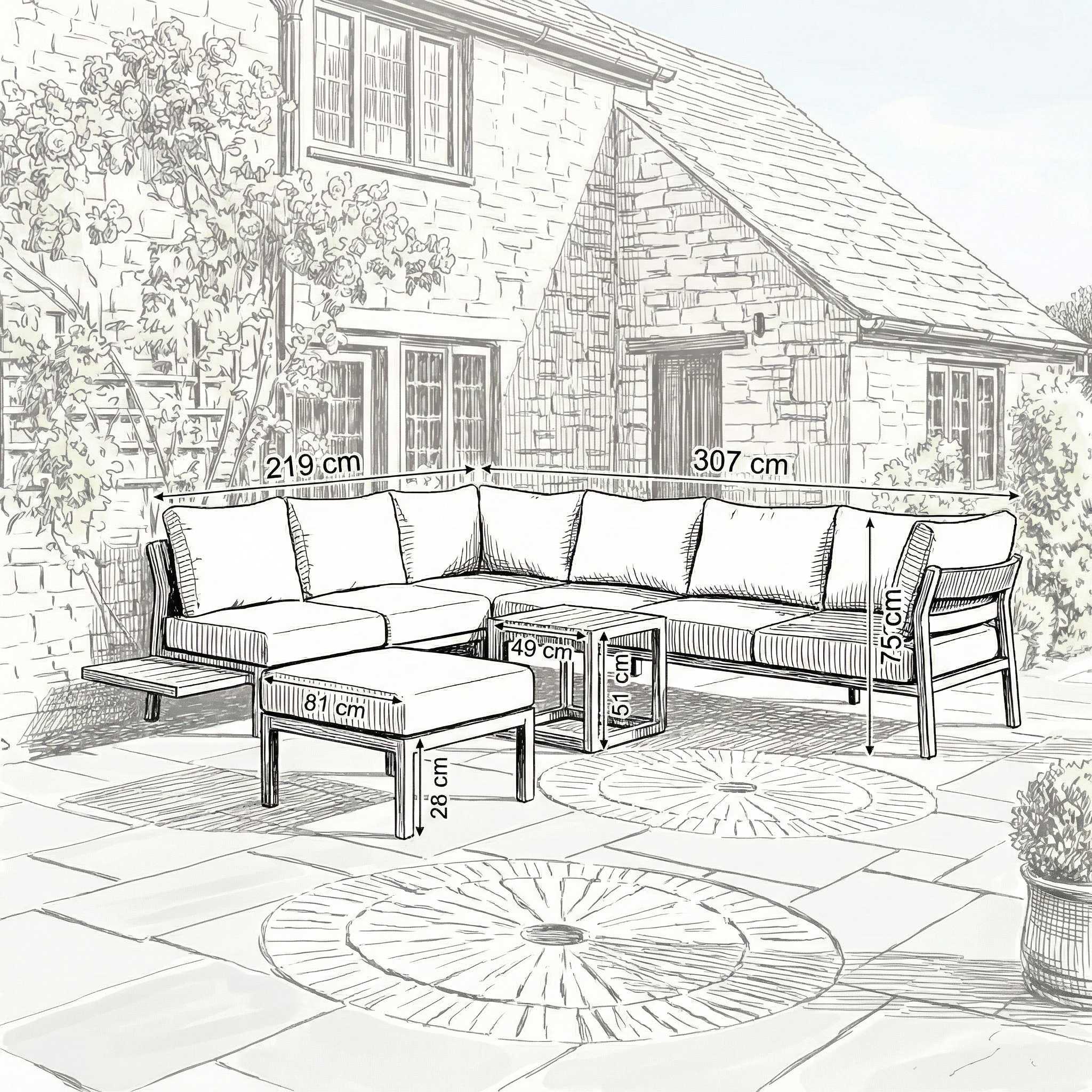 Nova outdoor seating set main product