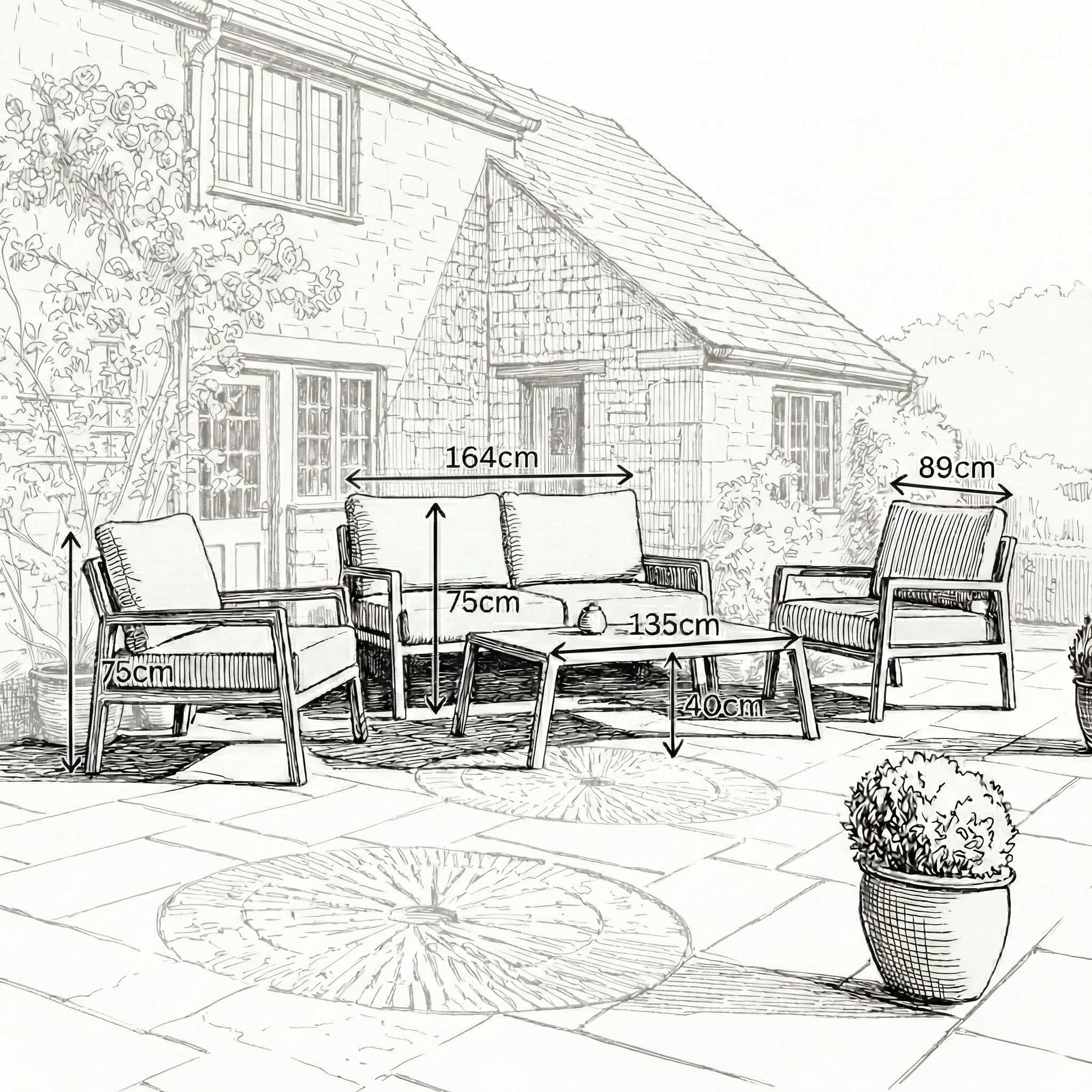 Nova outdoor seating set main product