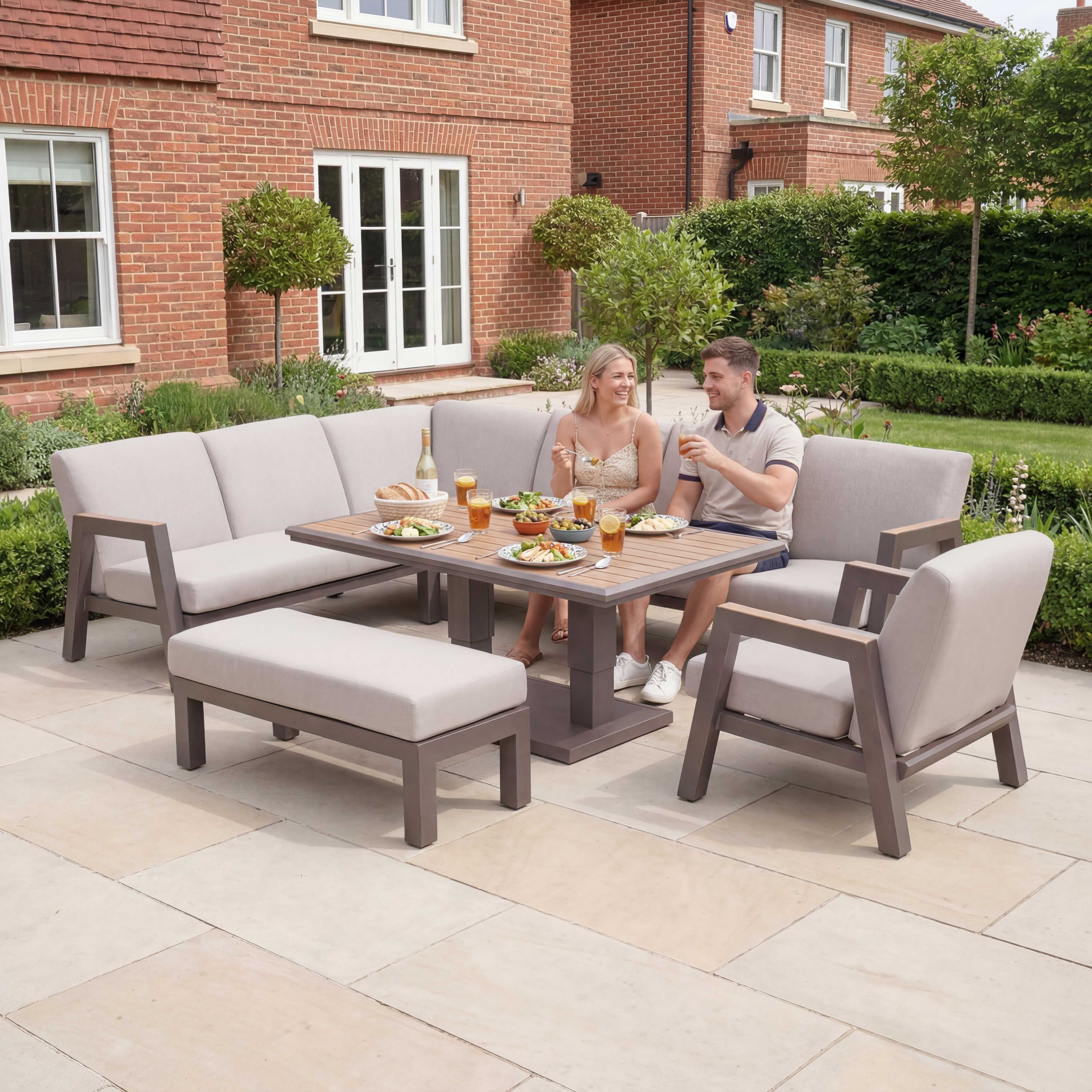 Nova outdoor furniture set seating layout
