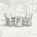 Nova outdoor seating set side angle