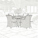 Nova outdoor seating set garden