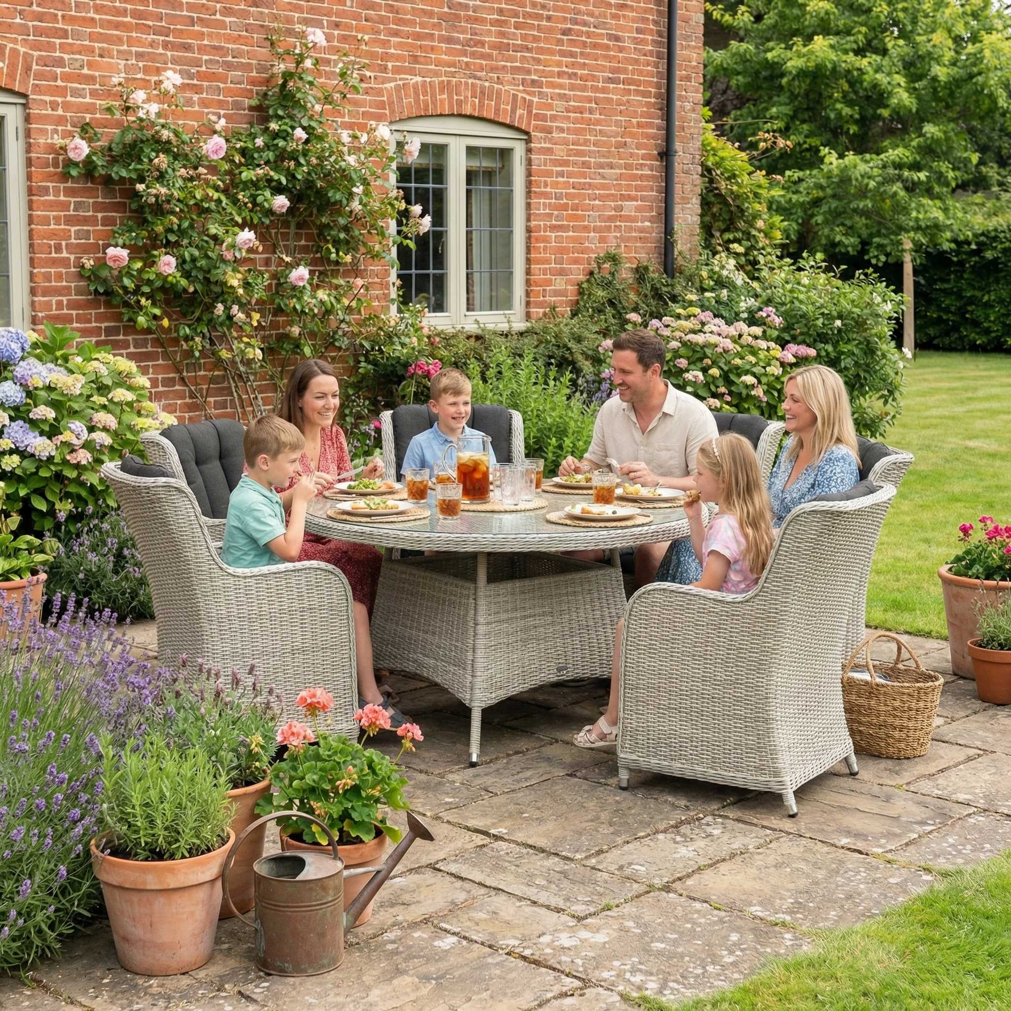 Nova outdoor furniture set seating layout