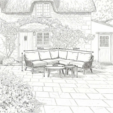 Nova outdoor furniture set garden seating layout