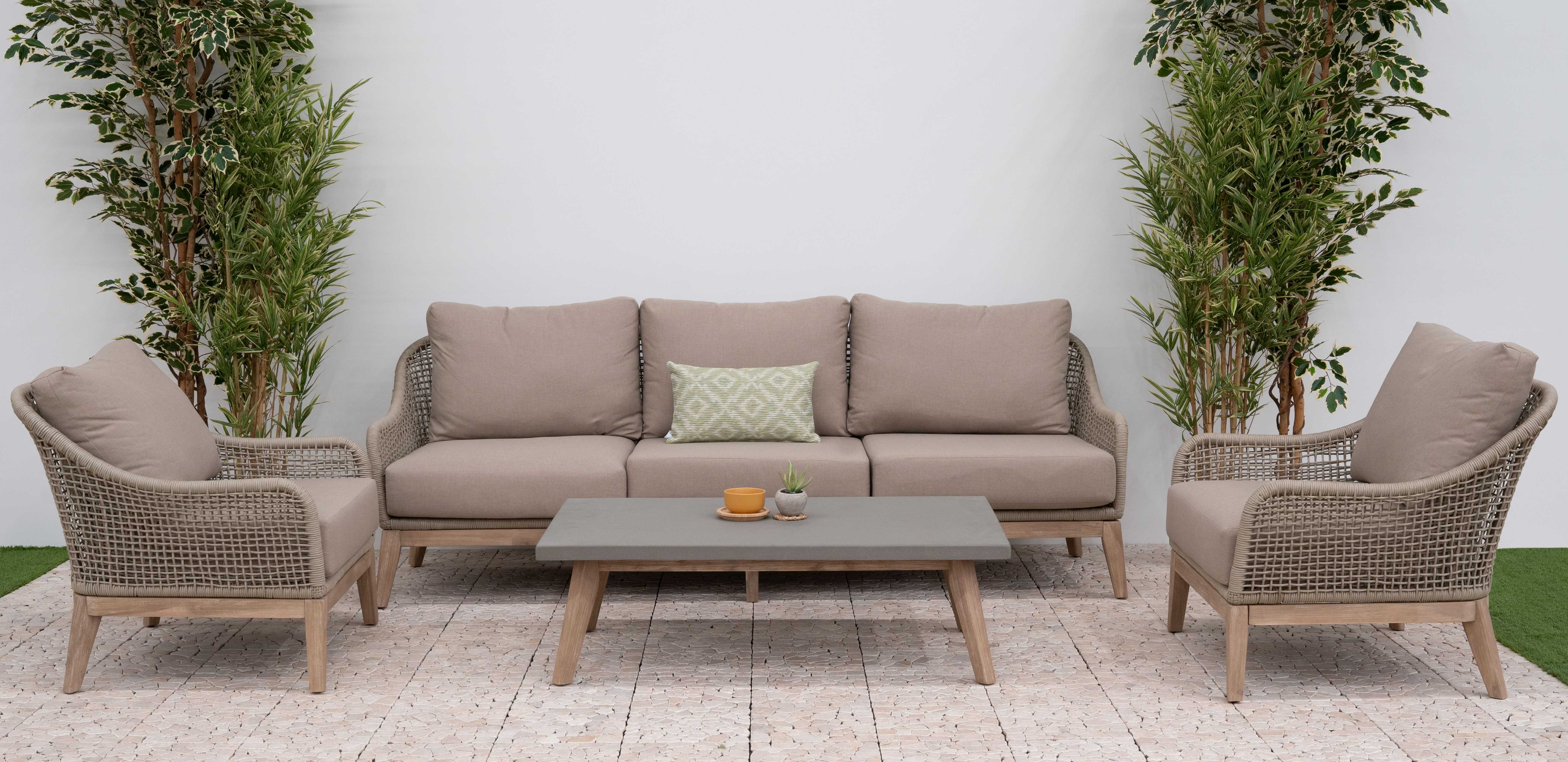 Nova outdoor sofa set angled layout
