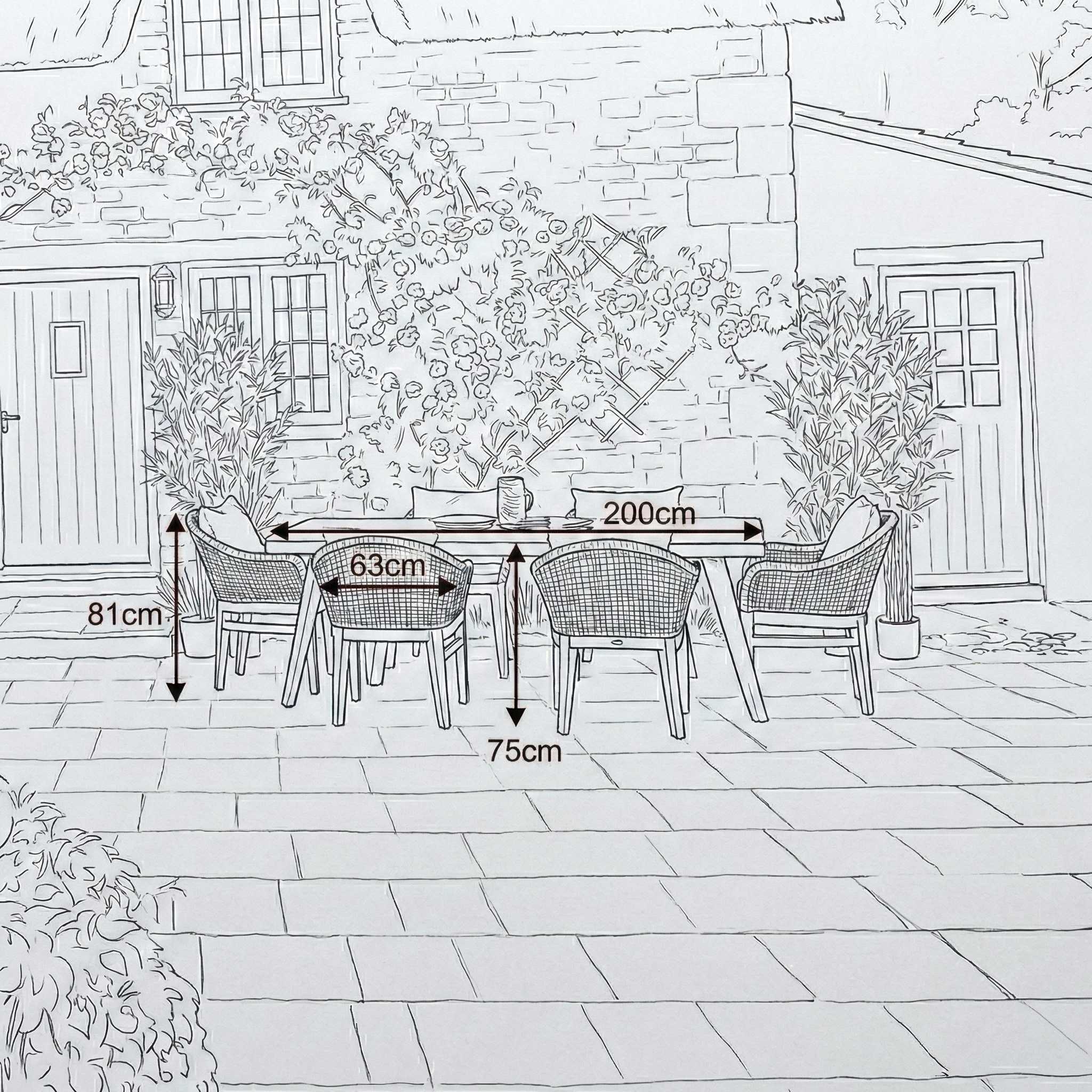Nova outdoor seating set full layout